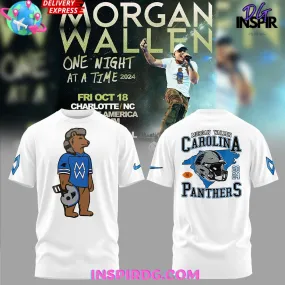 -Carolina Panthers x Morgan Wallen 2024 White T-Shirt