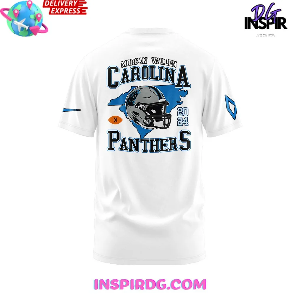 -Carolina Panthers x Morgan Wallen 2024 White T-Shirt