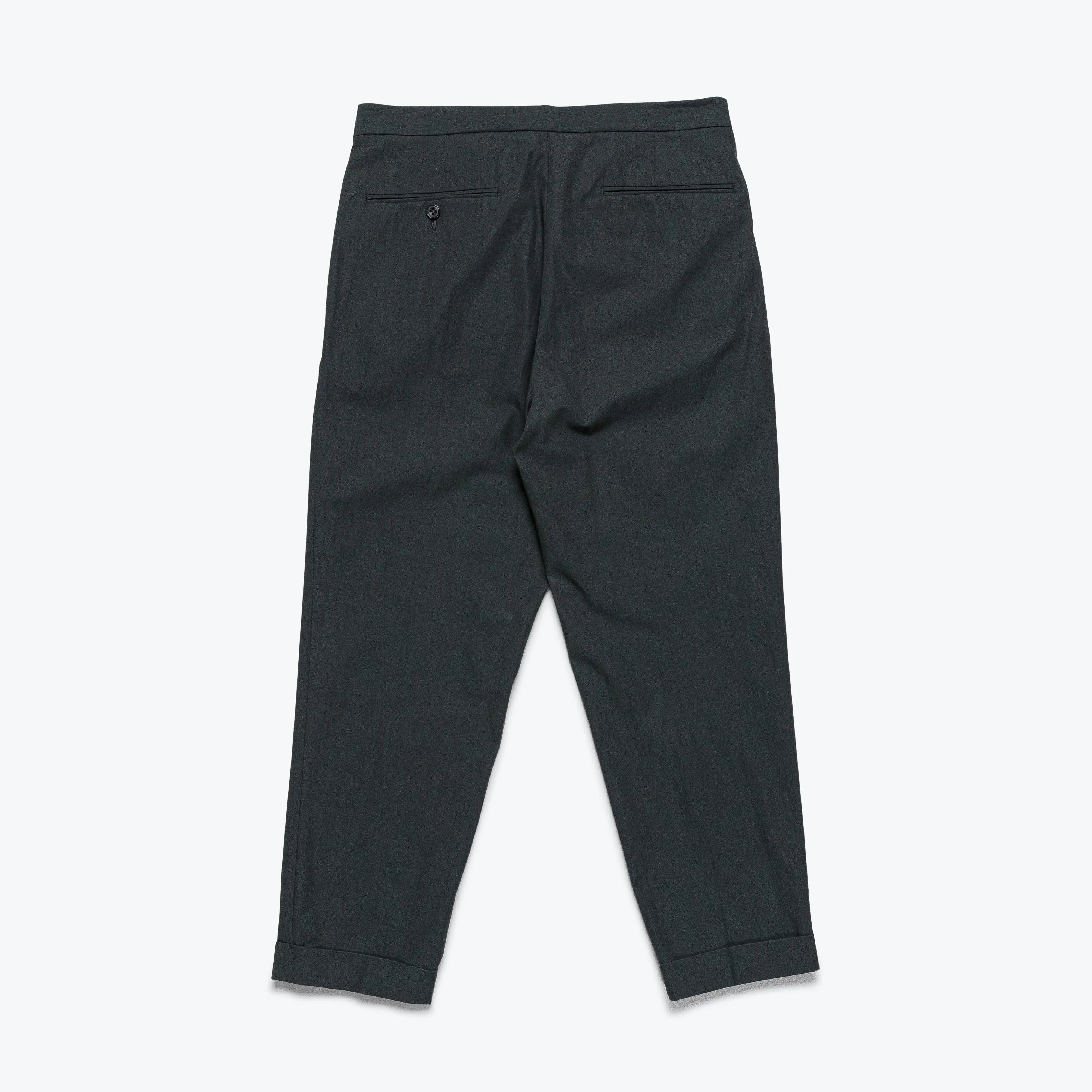 1 Pleat Travel Comfort Cloth Pants - Charcoal Grey