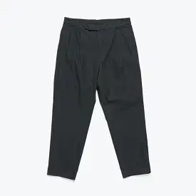 1 Pleat Travel Comfort Cloth Pants - Charcoal Grey