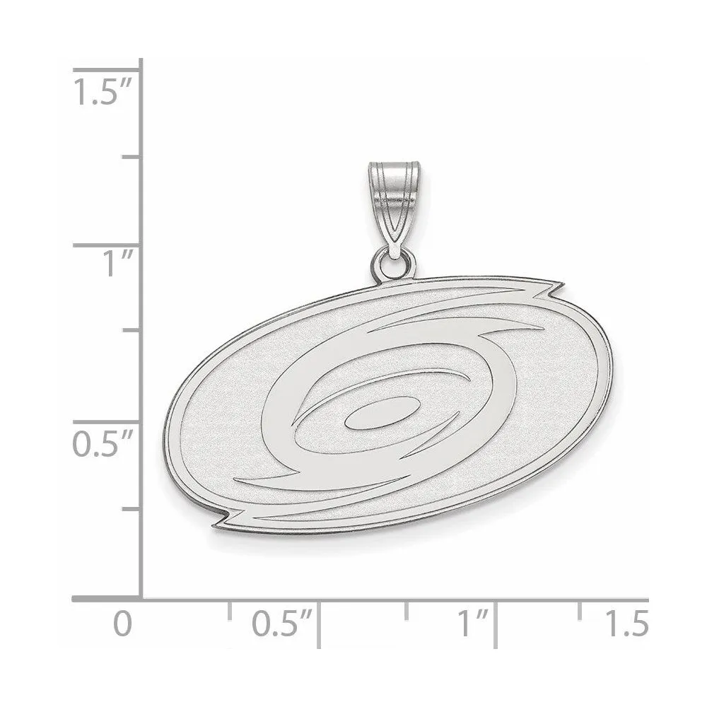 10k White Gold NHL Carolina Hurricanes Large Pendant