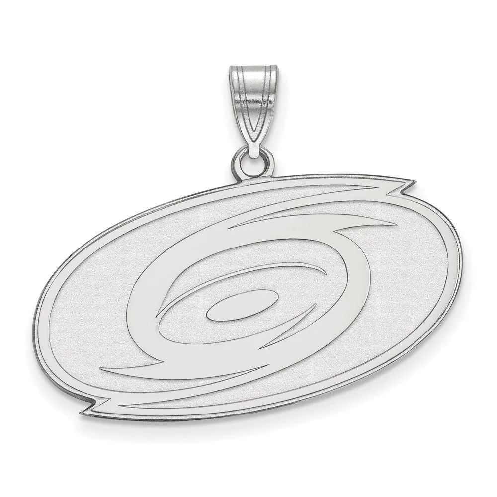 14k White Gold NHL Carolina Hurricanes Large Pendant