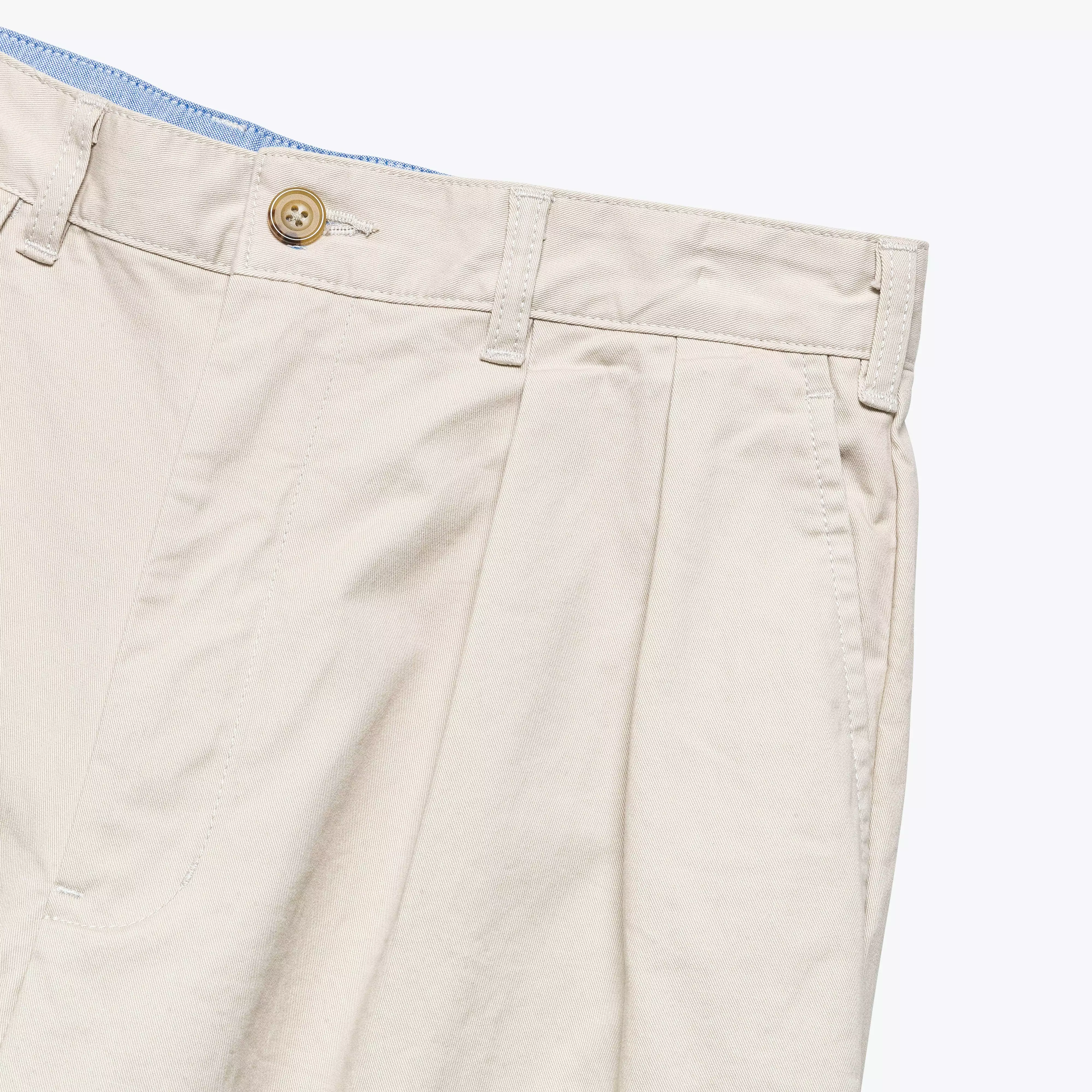 2 Pleat Twill Pants - Cement