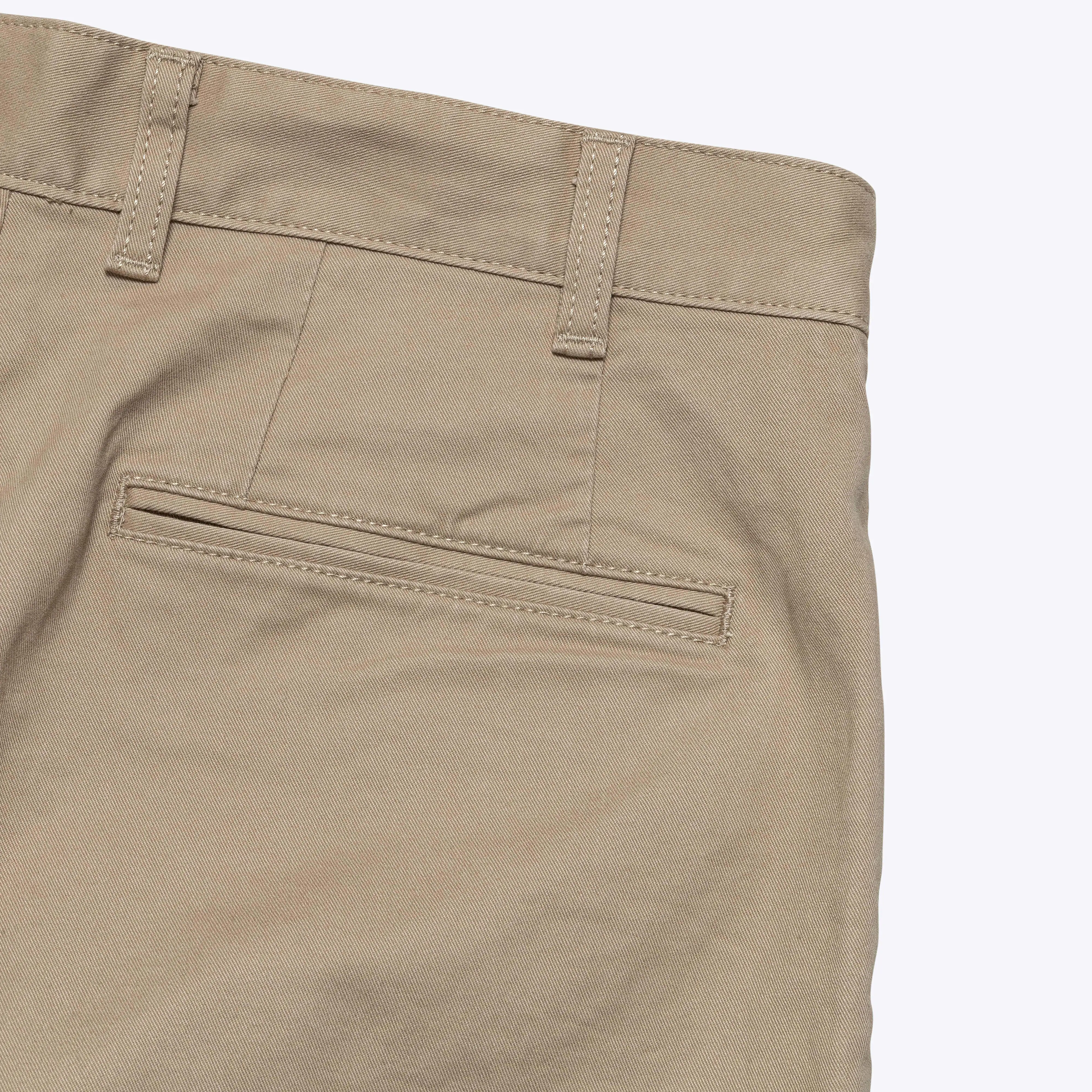 2 Pleats Trousers Twill - Khaki