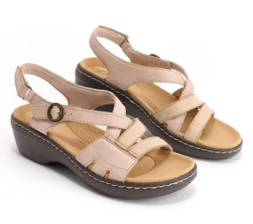 "As Is" Clarks Collection Adjustable Leather Sandals -Merliah Bonita