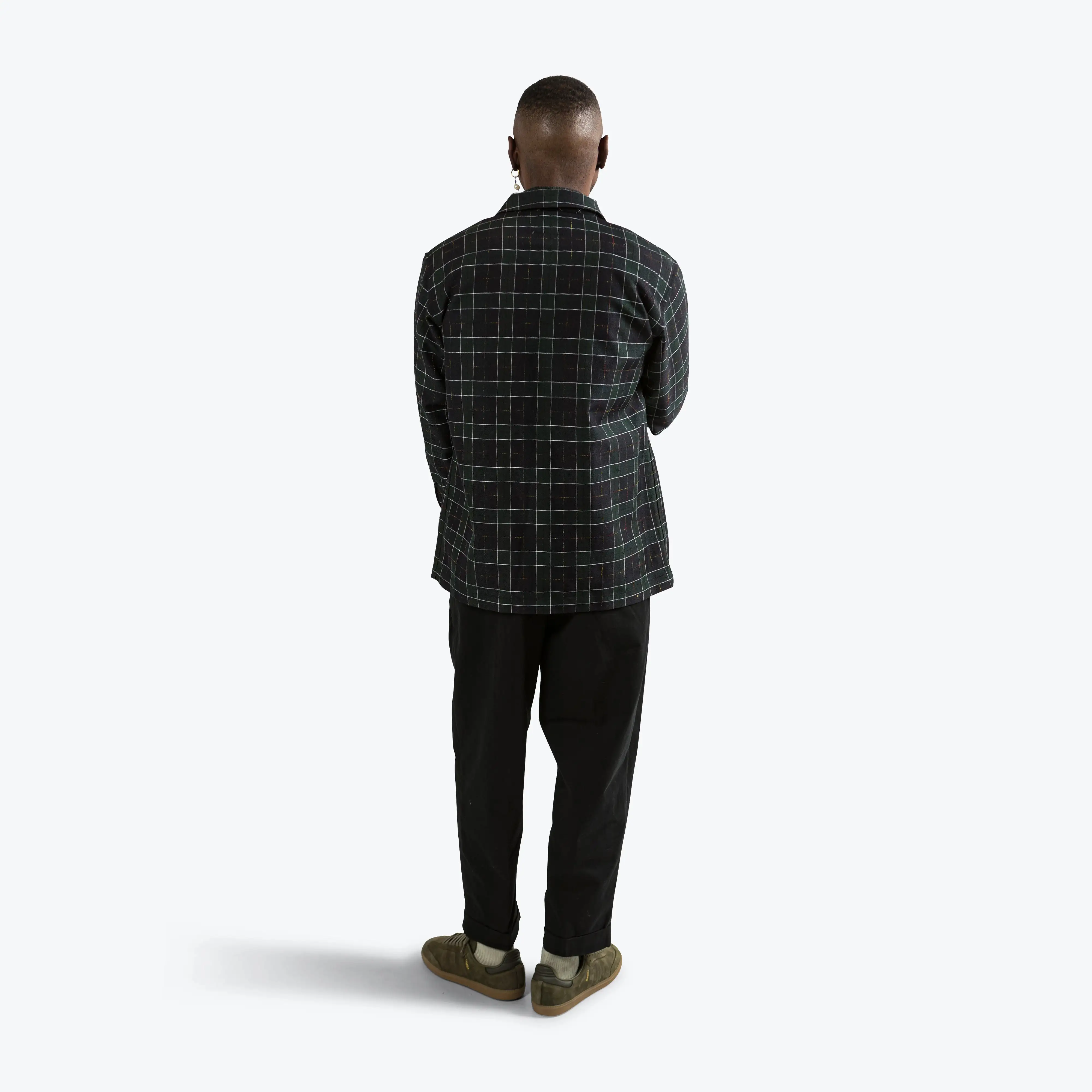 4 Button Jacket Wool PE - Navy Check