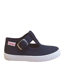 51000 Cienta t-bar shoe with buckle - navy blue