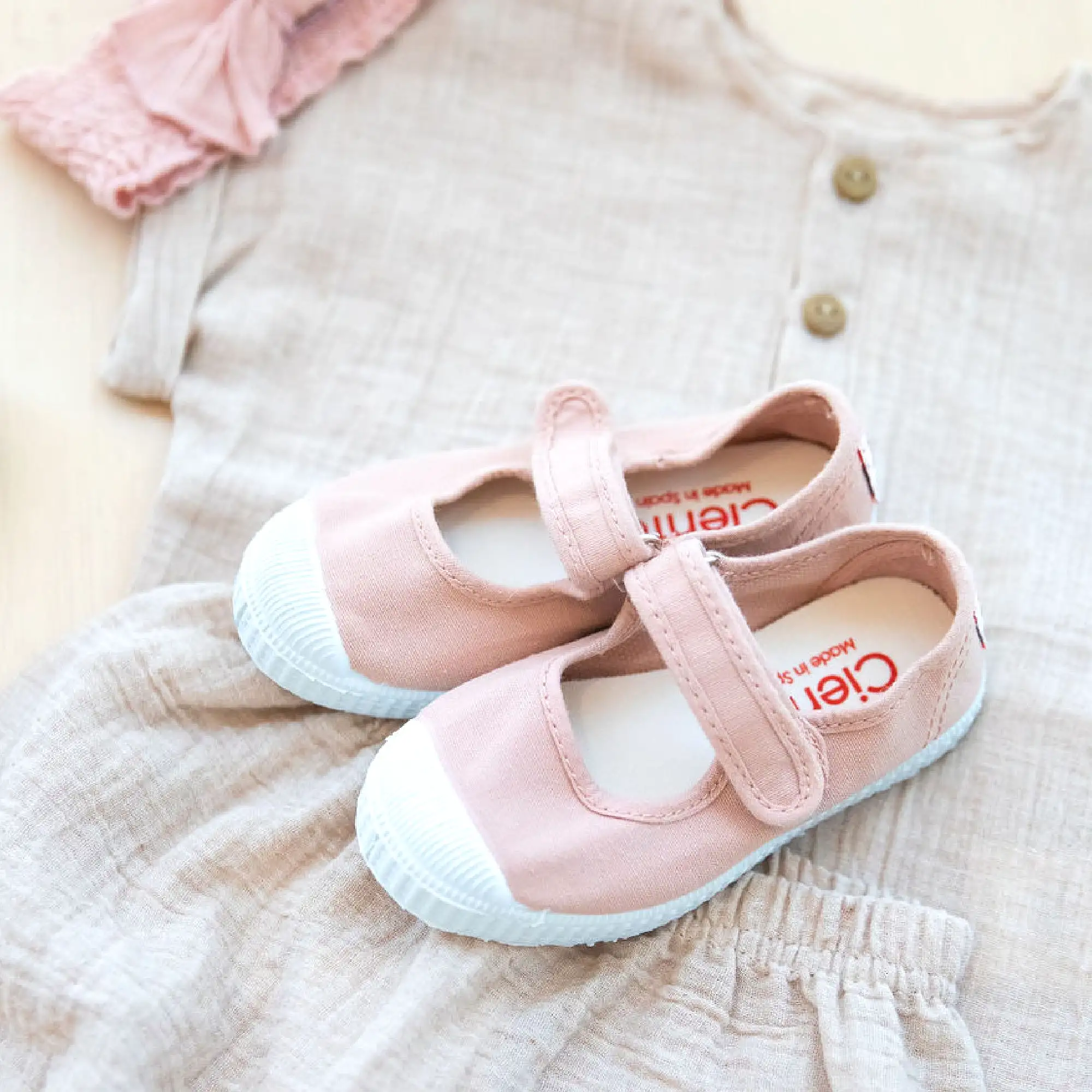 (76997-142) Cienta fabric ballerina - light pink (maquillage)