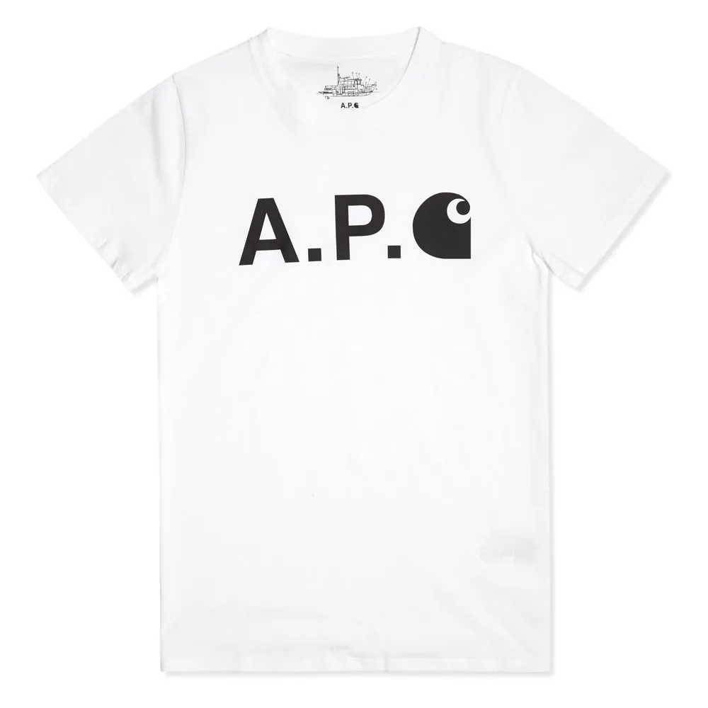 A.P.C. x Carhartt Logo TeeWhite