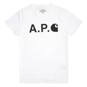 A.P.C. x Carhartt Logo TeeWhite