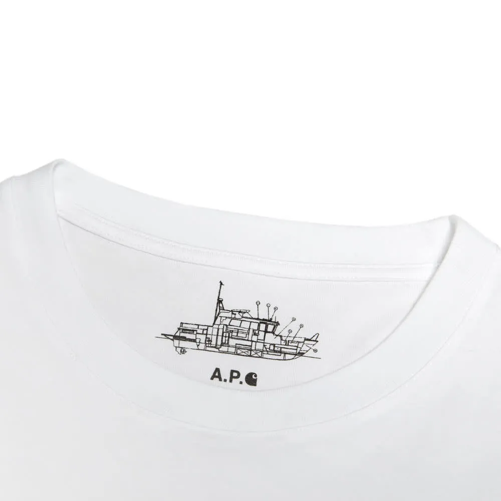 A.P.C. x Carhartt Logo TeeWhite