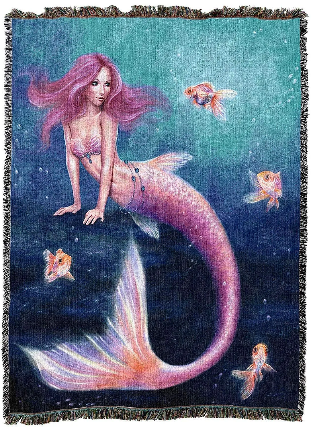 Aurelia Mermaid Tapestry Blanket