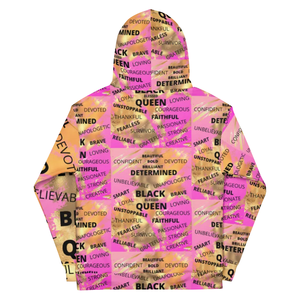 BBB (Beautiful, BLACK, Blessed) Queen Unisex Hoodie (Pink)