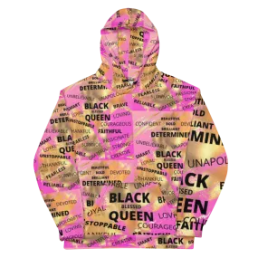 BBB (Beautiful, BLACK, Blessed) Queen Unisex Hoodie (Pink)