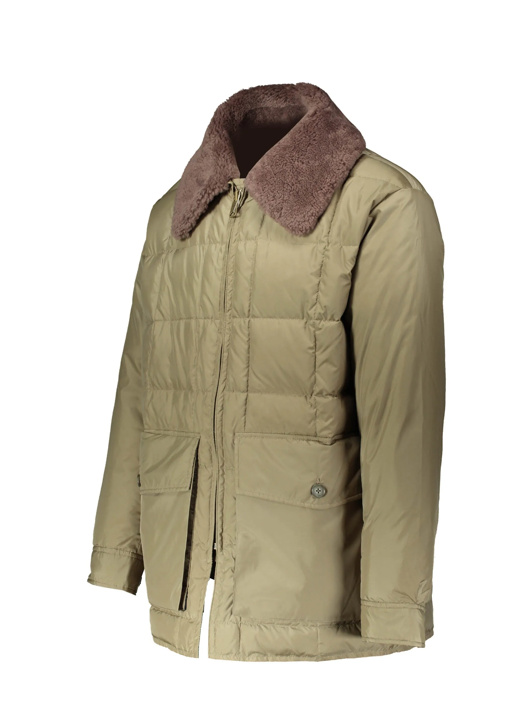 Beams Plus Fur Collared Jacket - Khaki