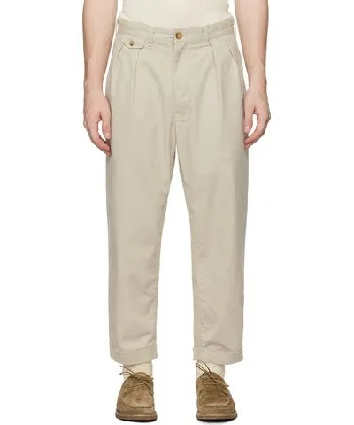 BEAMS PLUS Gray 2 Pleats Chino Trousers