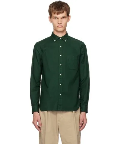 BEAMS PLUS Green Button Down Shirt