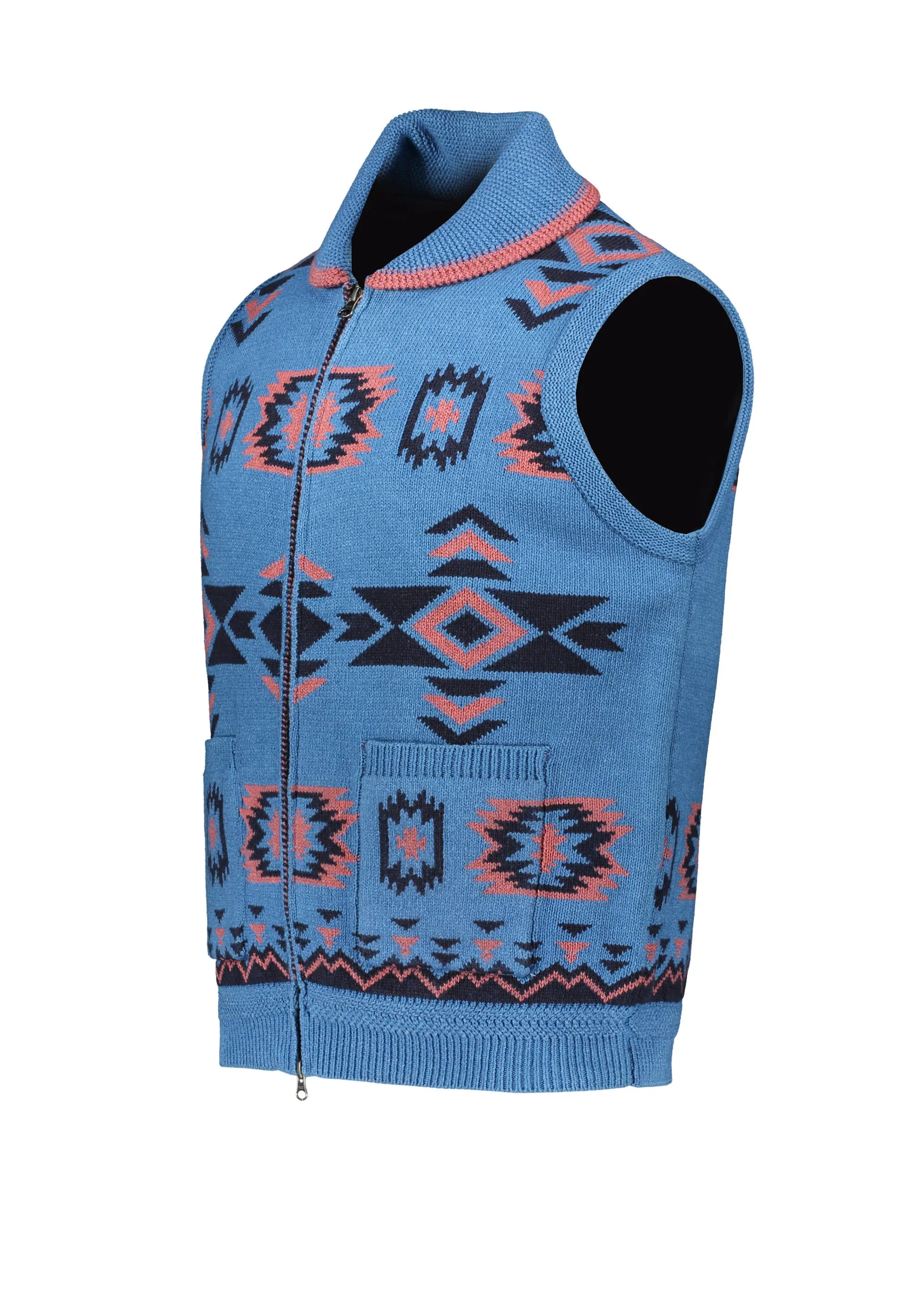 Beams Plus Heavy Knit Indigo Vest - Blue