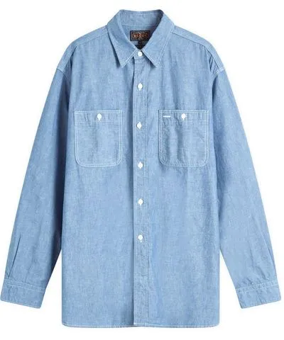 BEAMS PLUS Men's Chambray Work Shirt