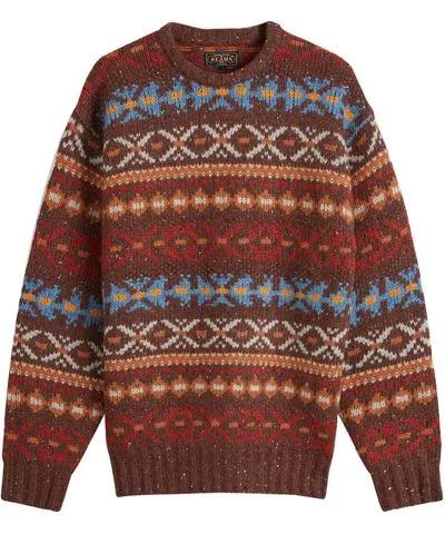 BEAMS PLUS Men's Fair Isle Jumper