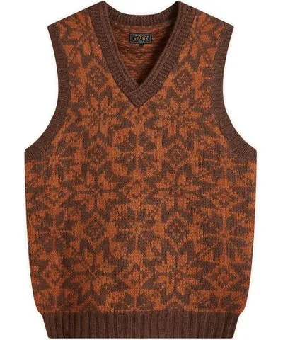 BEAMS PLUS Men's Snow Pattern Vest