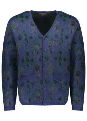 Beams Plus Nylon Mohair Wool Cardigan - Navy or Olive