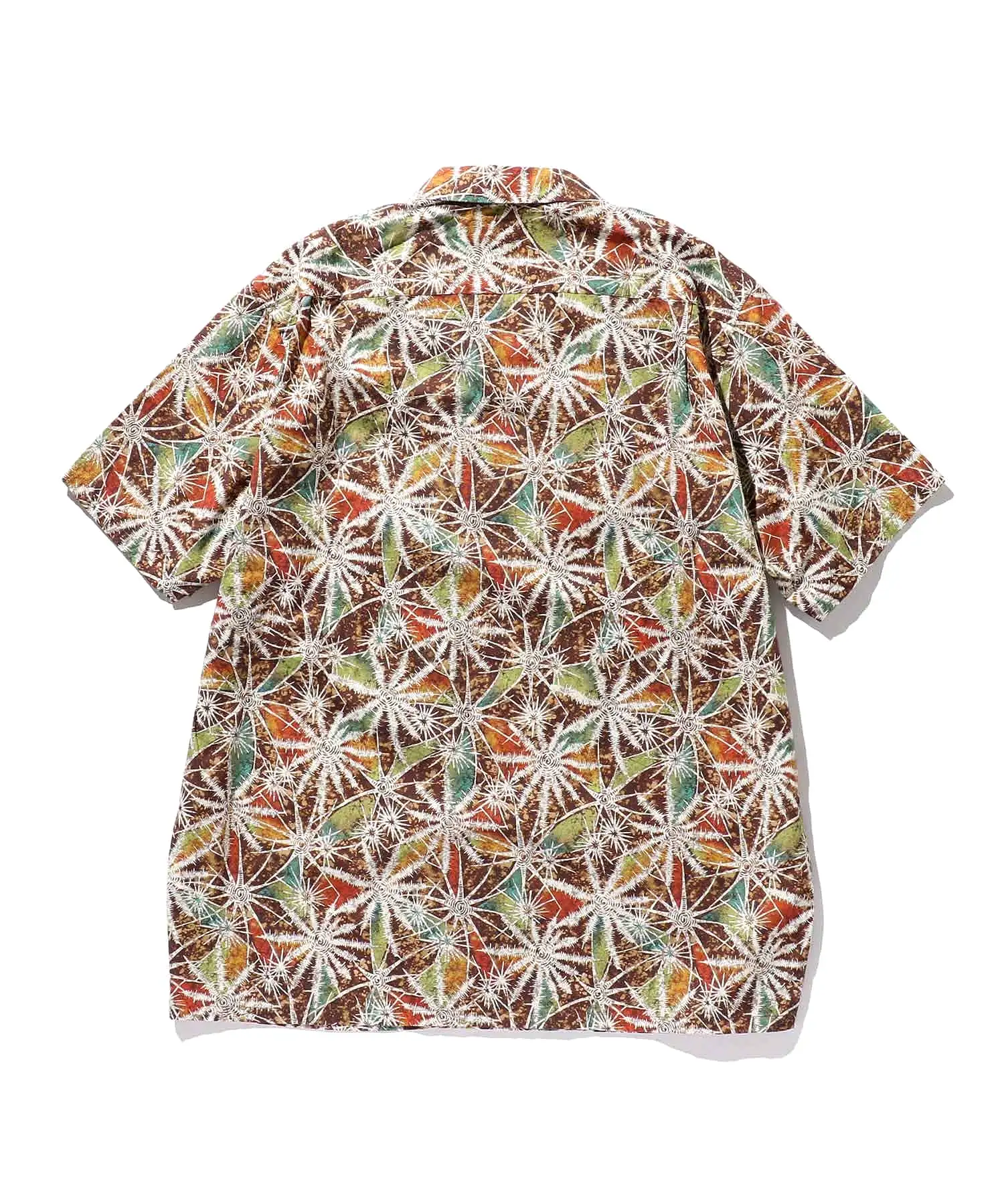 BEAMS PLUS Open Collar Short Sleeve “Kyoto Pattern” Print Water Crest Pattern