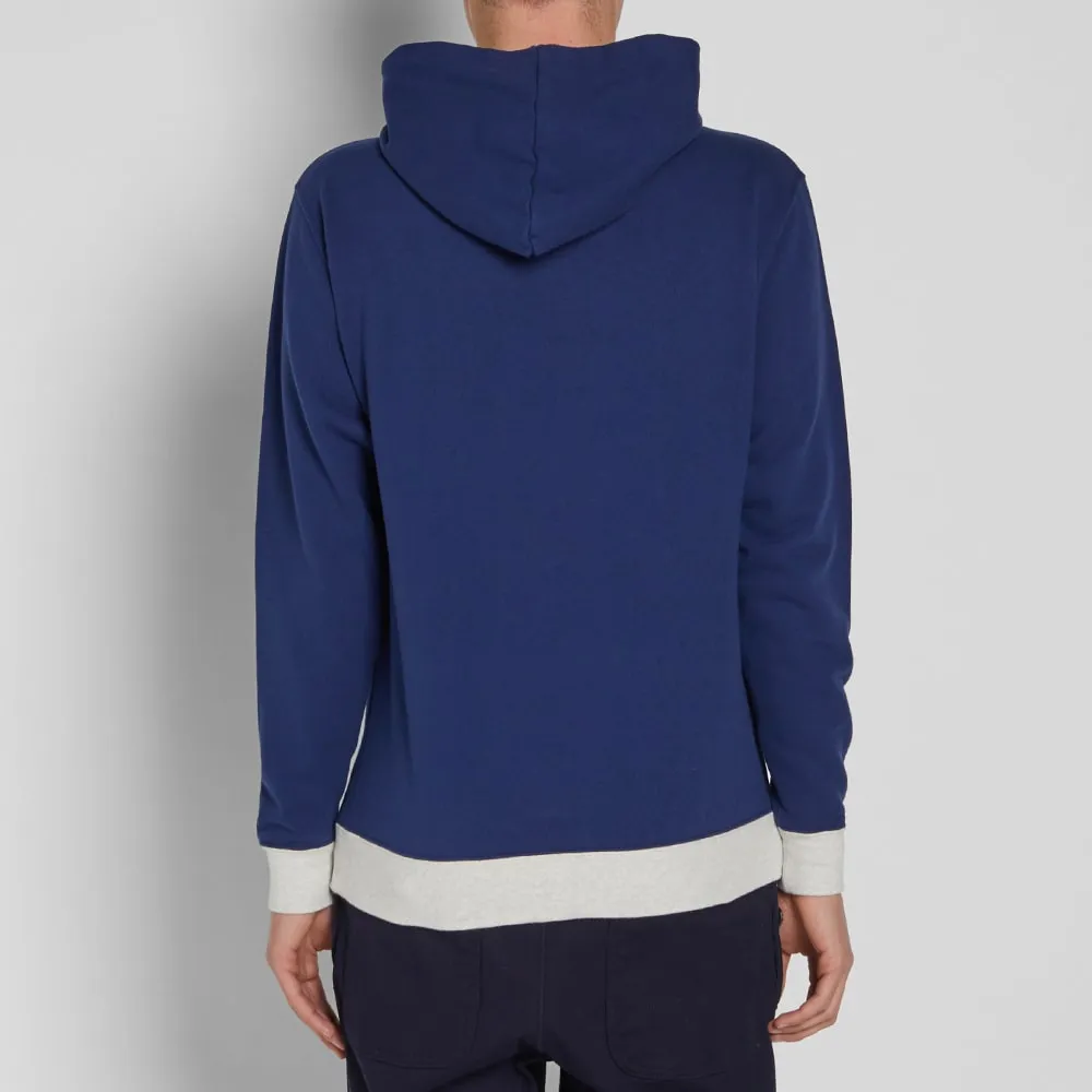 Beams Plus Two-Tone Popover HoodyNavy