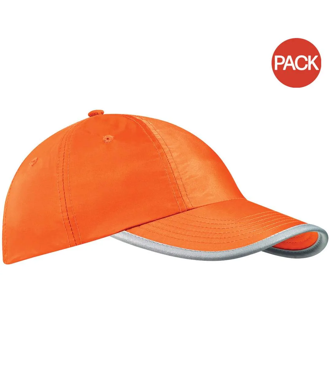 Beechfield Enhanced-viz / Hi Vis Baseball Cap / Headwear (Pack of 2) (Fluorescent Orange) - UTRW6764