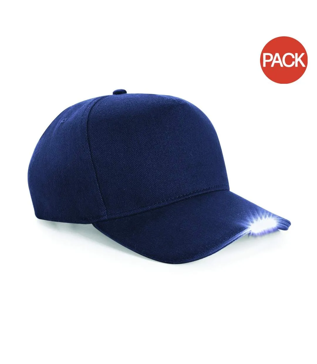 Beechfield LED Light Baseball Cap (Pack of 2) (French Navy) - UTRW6716