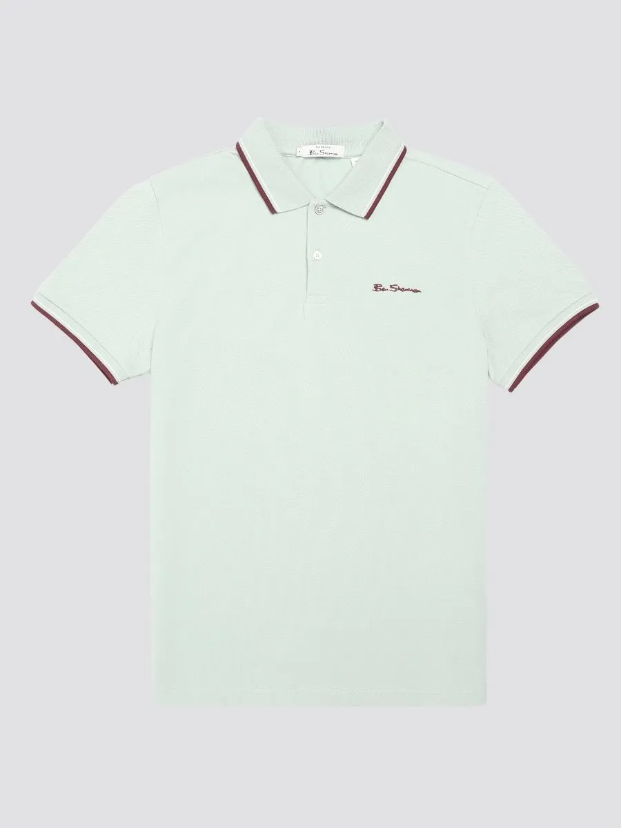 Ben Sherman Casual Short Sleeve Polo Shirt Mint