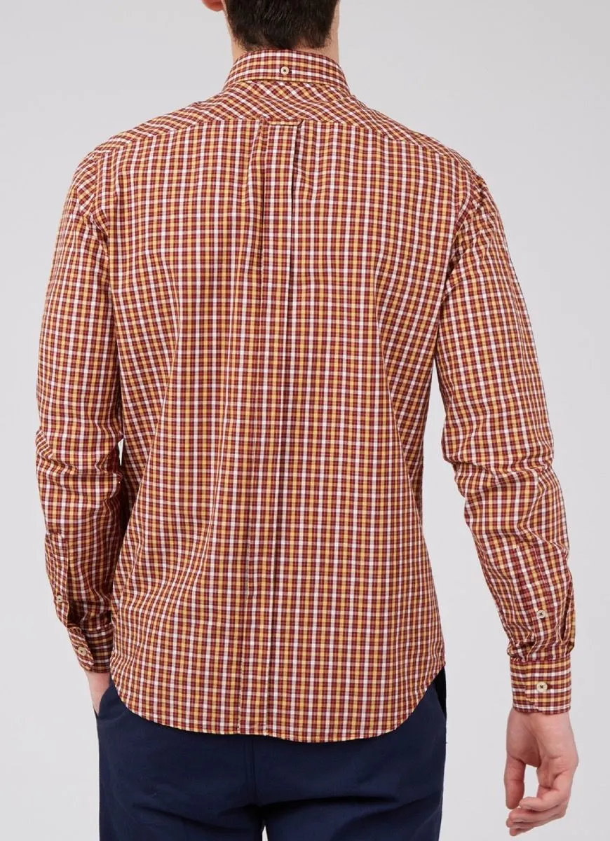 Ben Sherman House Check Long Sleeve Shirt Claret