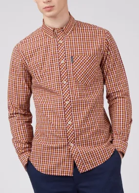 Ben Sherman House Check Long Sleeve Shirt Claret