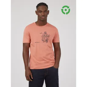 Ben Sherman - Linear Cruise Print Tee - Salmon or Green