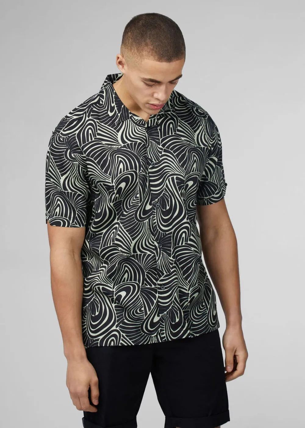 Ben Sherman Psychadelic Swirl Shirt Mint