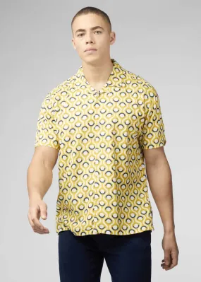 Ben Sherman Retro Geo Shirt Zonnebloem Geel