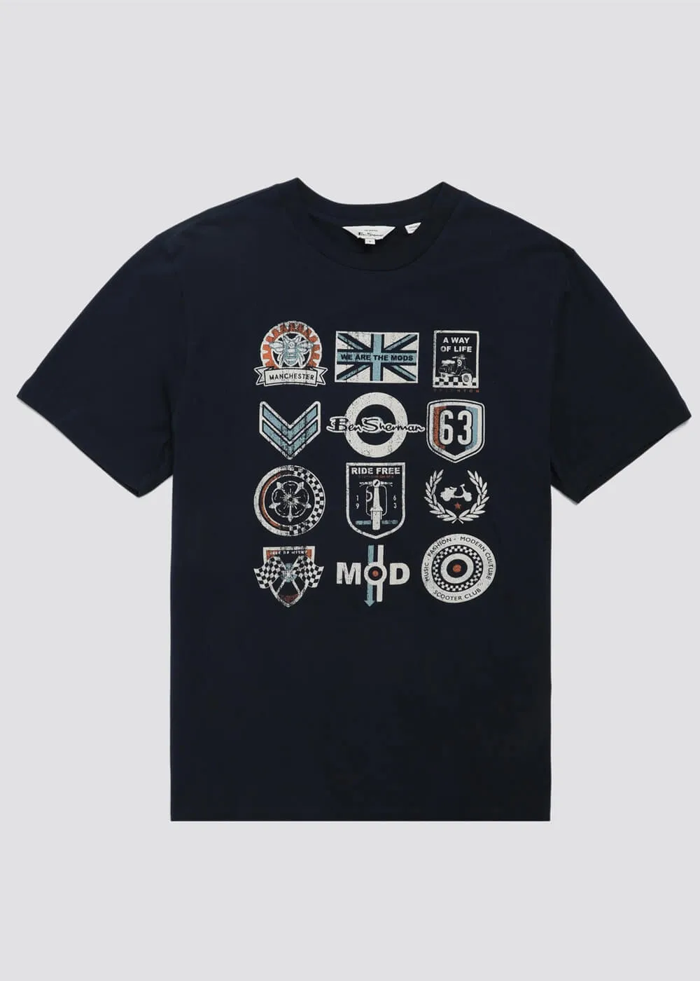 Ben Sherman Scooter Clubs T-Shirt Dark Navy