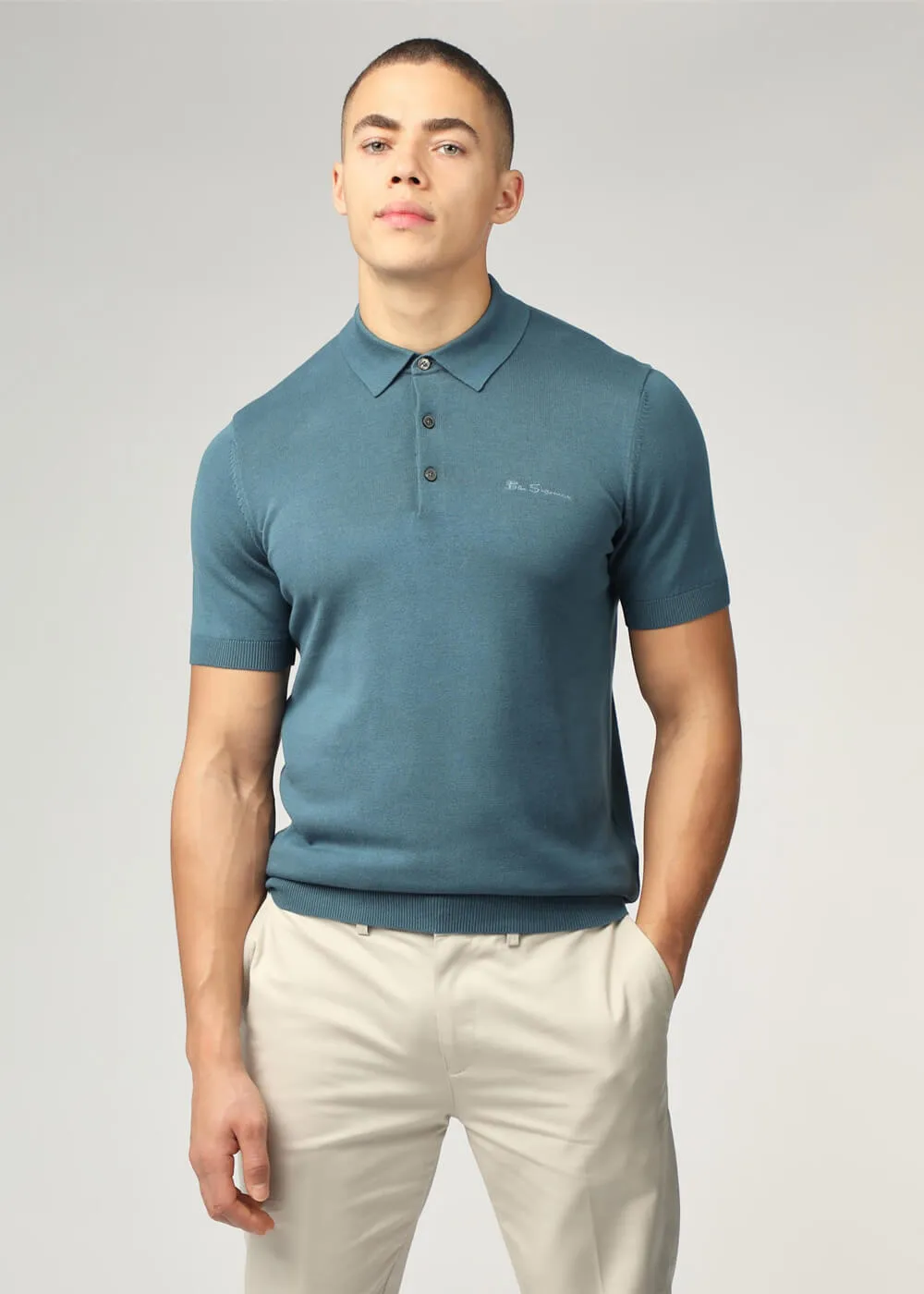 Ben Sherman Signature Short Sleeve Polo Teal