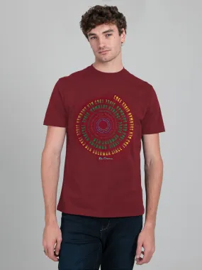 Ben Sherman W76122 Swirl Target Tee Shirt Berry