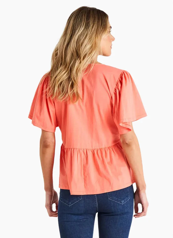 Betty Basics Celia Tee - Coral