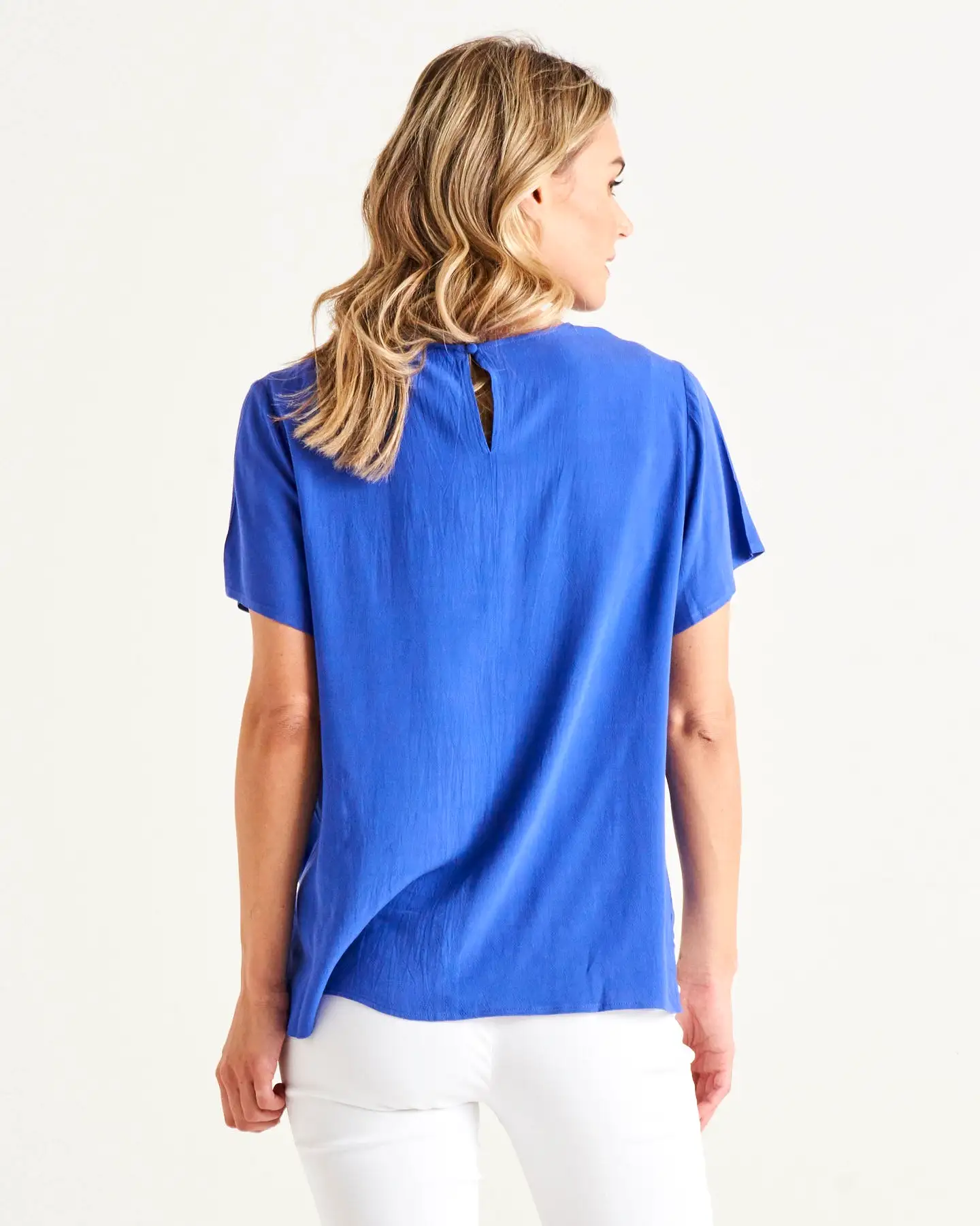 Betty Basics Sangria Top - Deco Blue