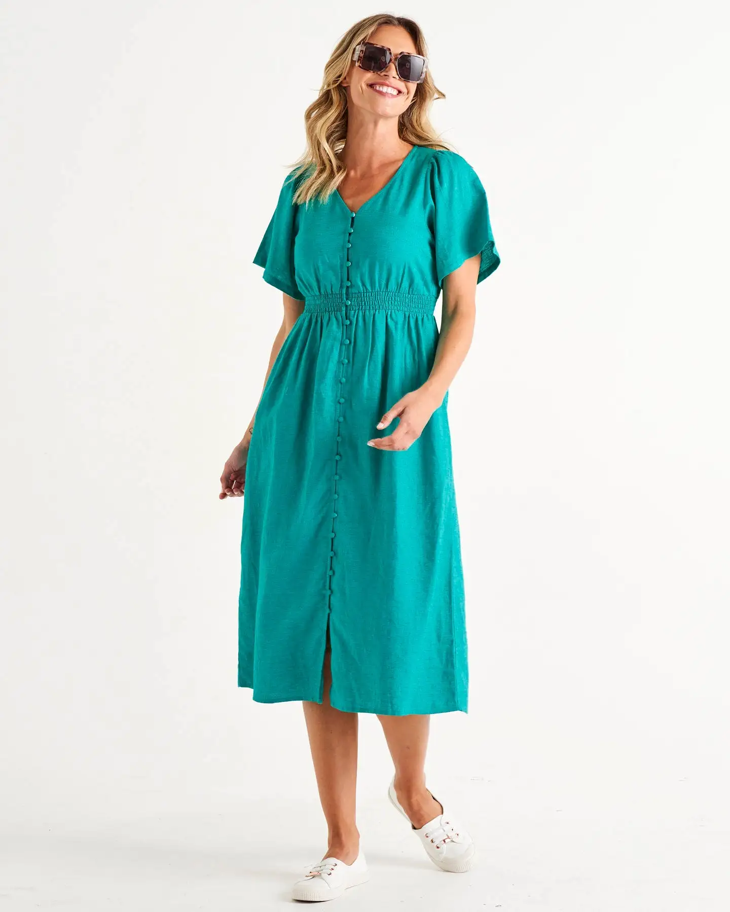 Betty Basics Whitney Dress - Teal