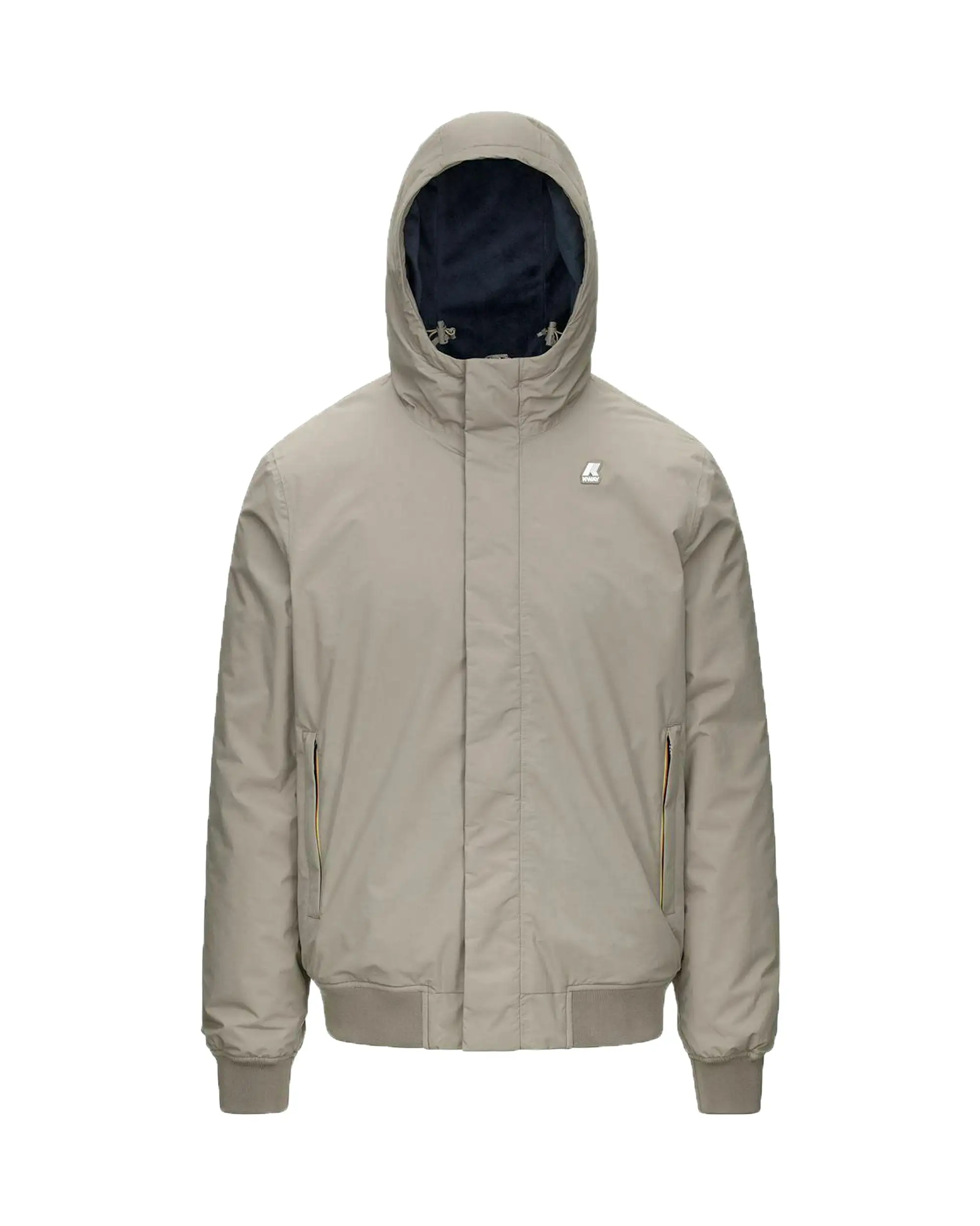 Bomber K-Way Justin Ripstop Marmotta Beige Taupe Blue Depht