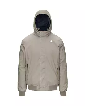 Bomber K-Way Justin Ripstop Marmotta Beige Taupe Blue Depht