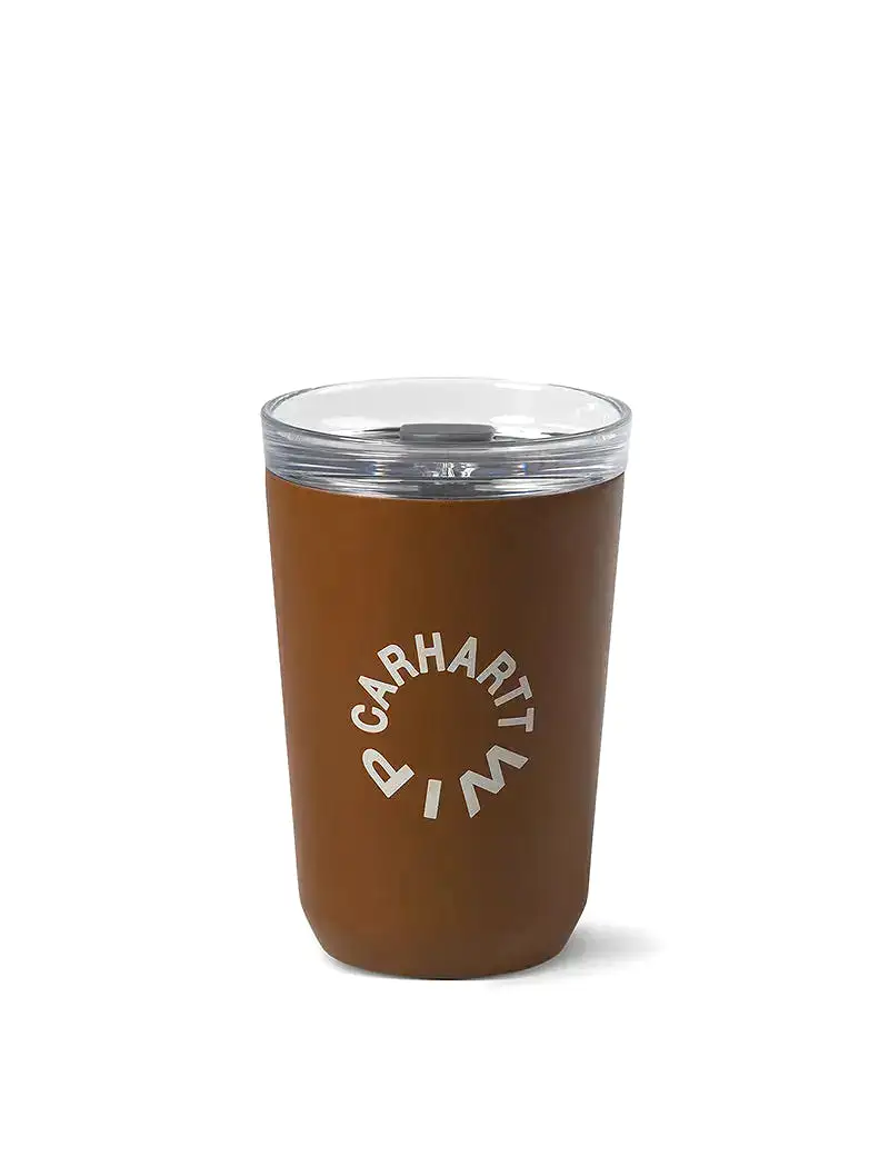 Carhartt WIP Work Varsity Kinto To Go Tumbler Stainless Steel Deep H Brown / Wax