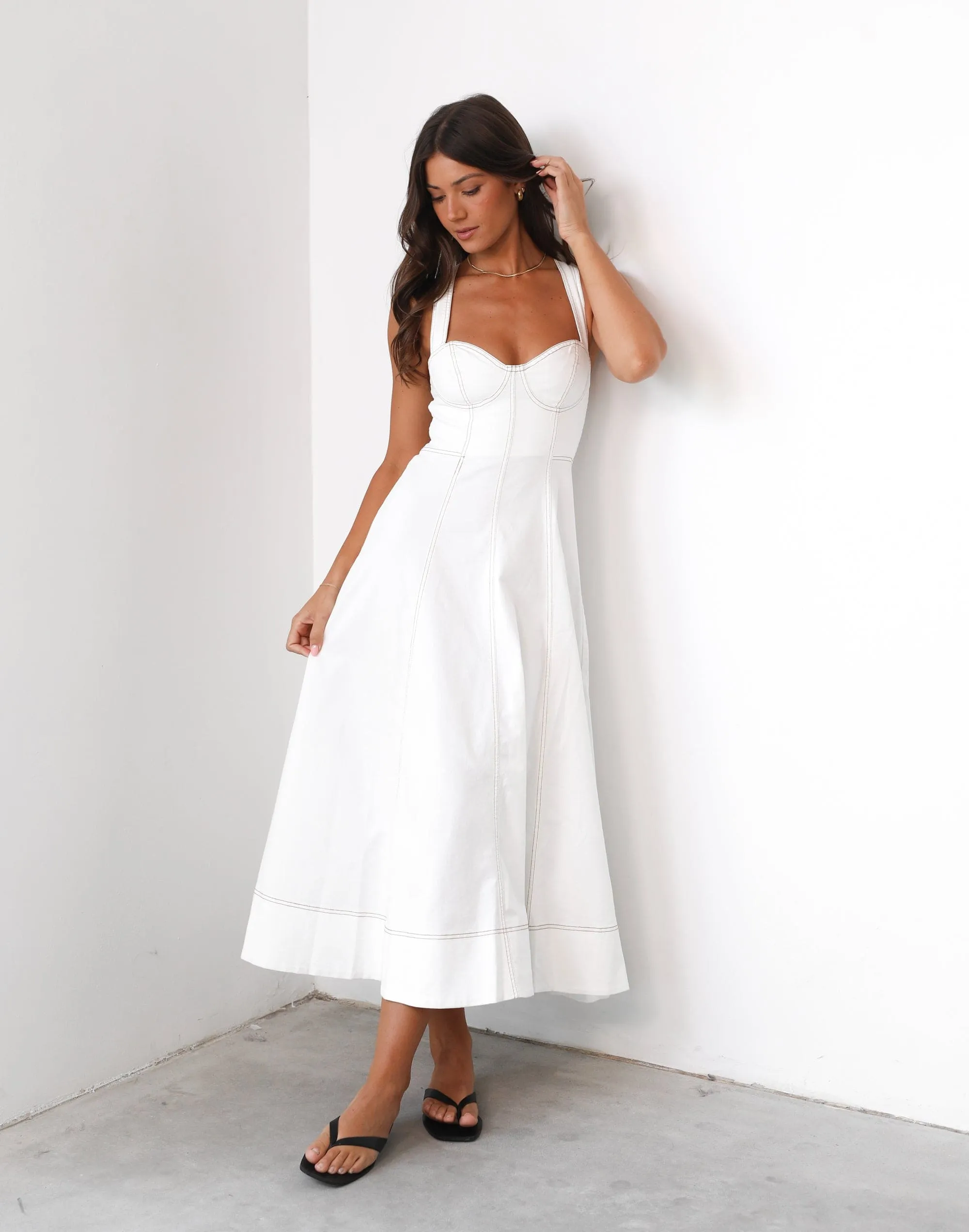 Carolina Maxi Dress (White)