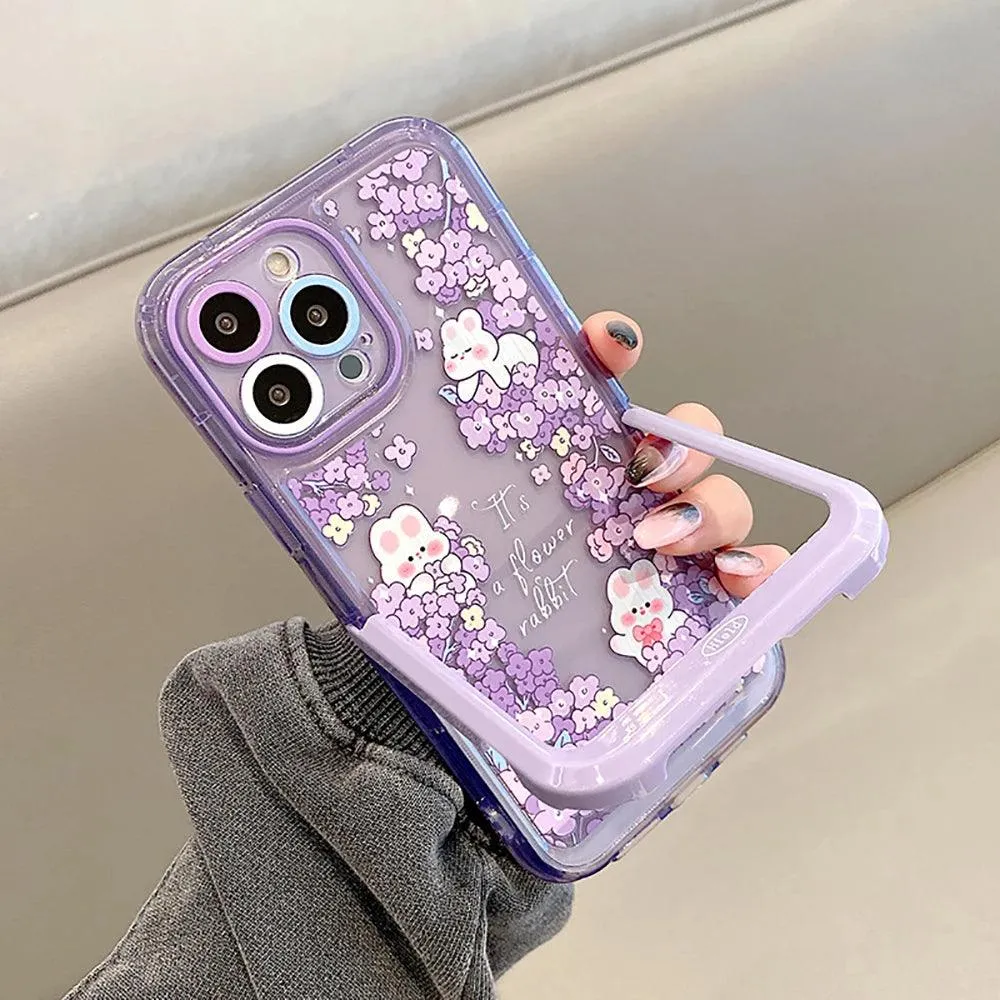 Cartoon Bear Rabbit Bumper Cute Phone Cases For iPhone 14 11 12 13 Pro Max