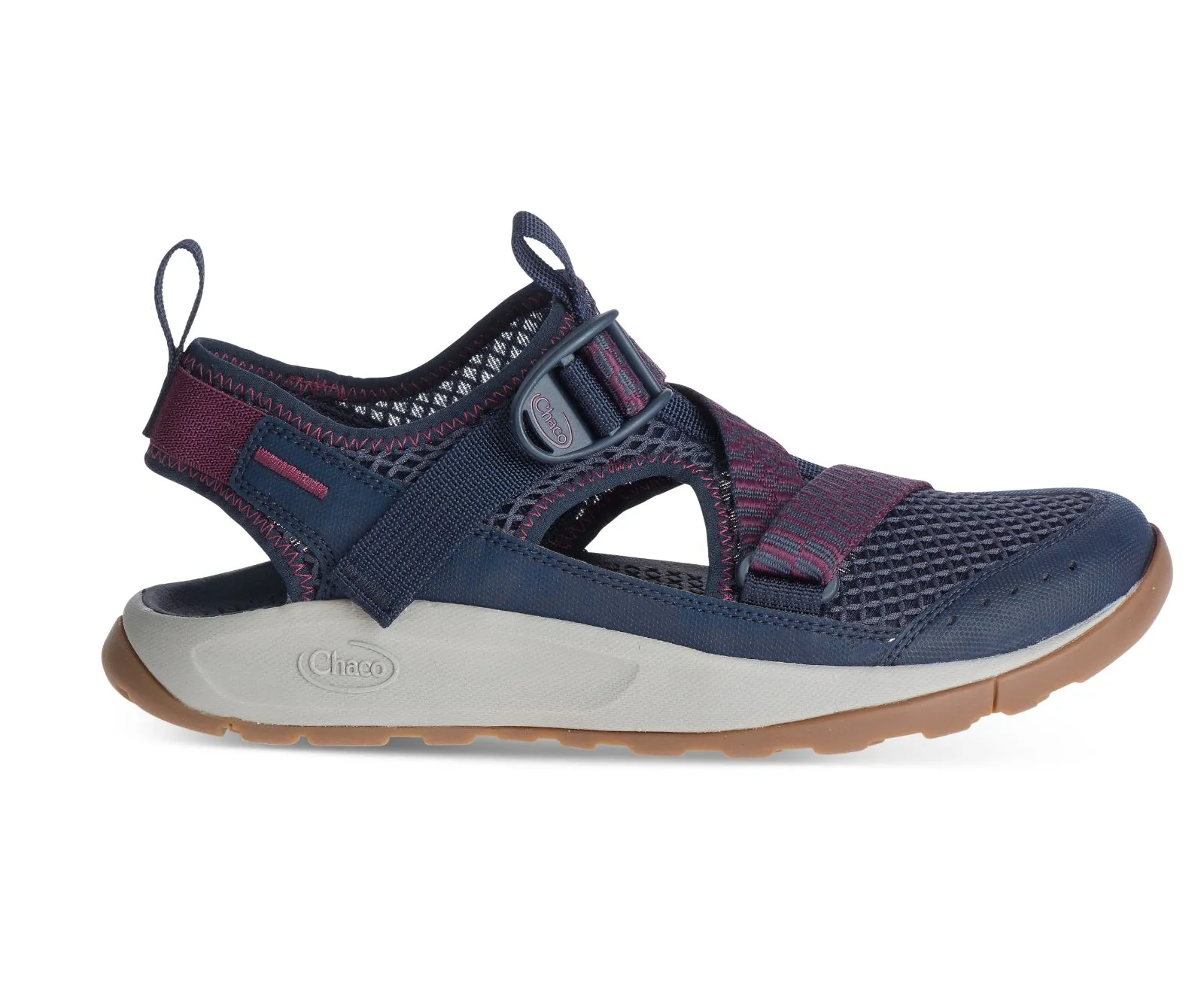 Chaco Womens Odyssey Closed Toe Sandal- Navy/Red