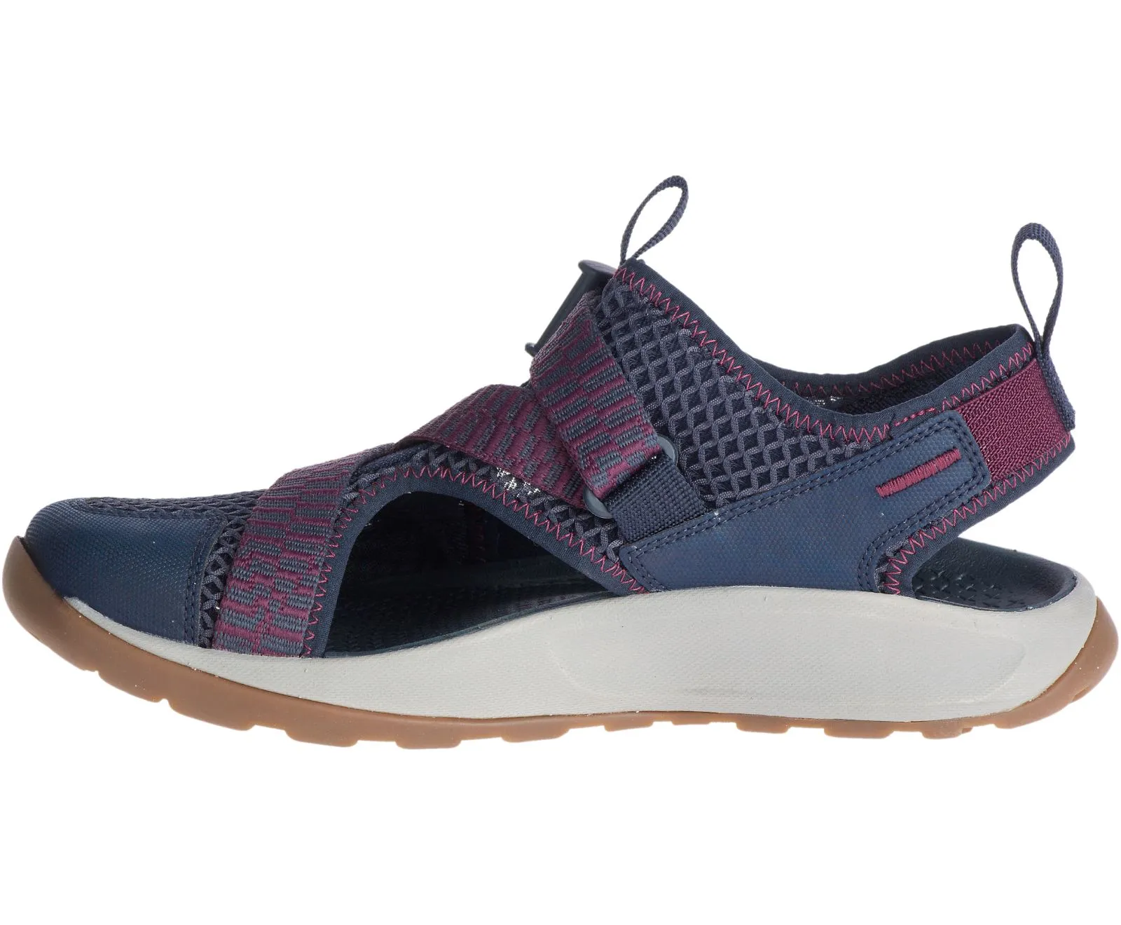 Chaco Womens Odyssey Closed Toe Sandal- Navy/Red