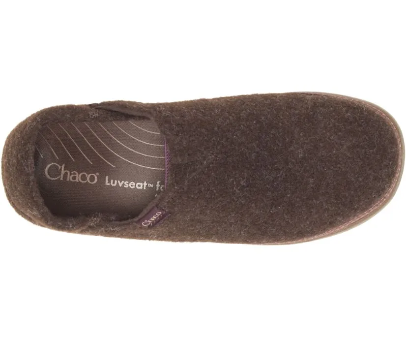 Chaco Womens Revel Slippers-Dark Brown